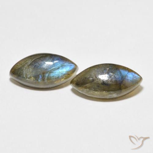 6.59ctw Naturel Multicolore Labradorite, Marquise, Translucide
