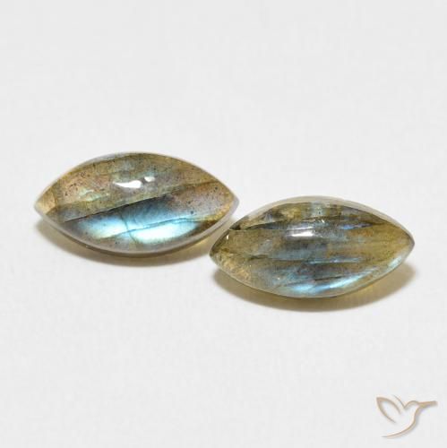 2.56ctw Naturel Multicolore Labradorite, Marquise, Translucide