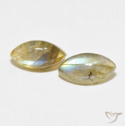 2.85ctw Naturel Multicolore Labradorite, Marquise, Translucide