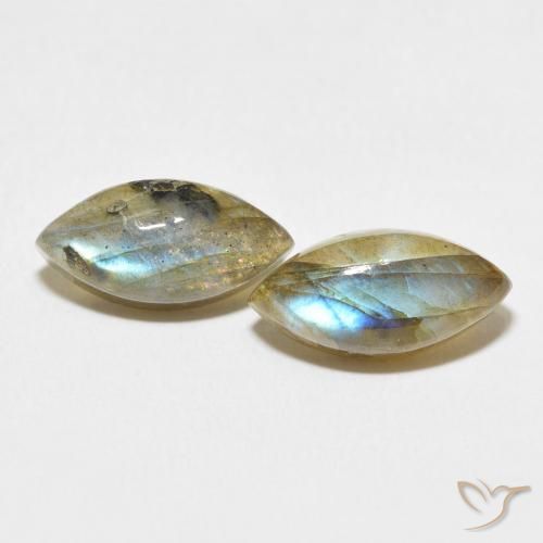 7.70ctw Naturel Multicolore Labradorite, Marquise, Translucide