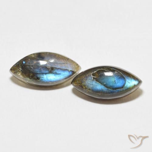 7.04ctw Naturel Multicolore Labradorite, Marquise, Translucide