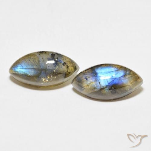 7.74ctw Naturel Multicolore Labradorite, Marquise, Translucide