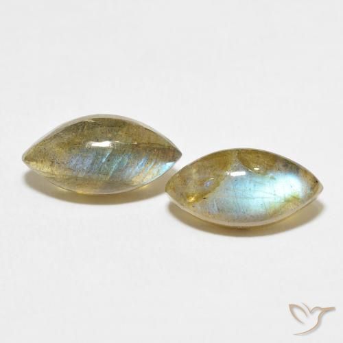 7.22ctw Naturel Multicolore Labradorite, Marquise, Translucide