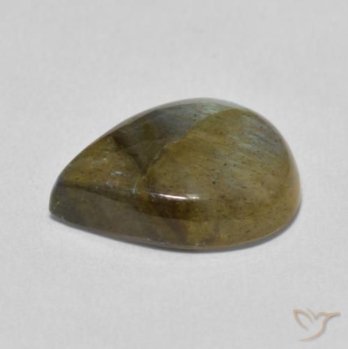 Labradorite Multicolore naturelle En forme de poire, 7.21 ct, Translucide