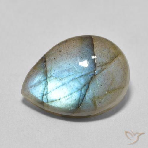 7.38ct Naturel Multicolore Labradorite, En forme de poire, Translucide