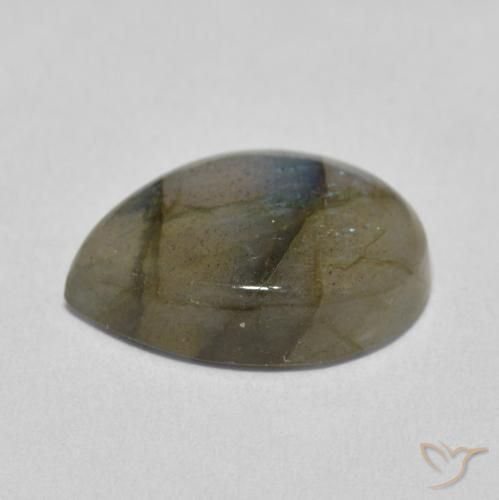 Labradorite Multicolore naturelle En forme de poire, 7.38 ct, Translucide