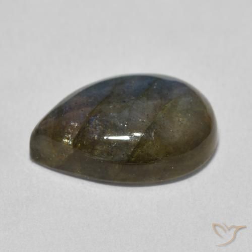 Labradorite Multicolore naturelle En forme de poire, 7.27 ct, Translucide