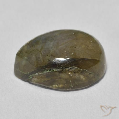 Labradorite Multicolore naturelle En forme de poire, 10.63 ct, Translucide