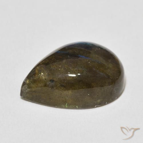 Labradorite Multicolore naturelle En forme de poire, 11.31 ct, Translucide