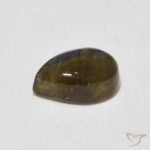 Labradorite Multicolore naturelle En forme de poire, 1.66 ct, Translucide