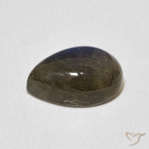 Labradorite Multicolore naturelle En forme de poire, 3.83 ct, Translucide