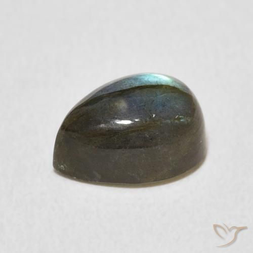 Labradorite Multicolore naturelle En forme de poire, 2.84 ct, Translucide