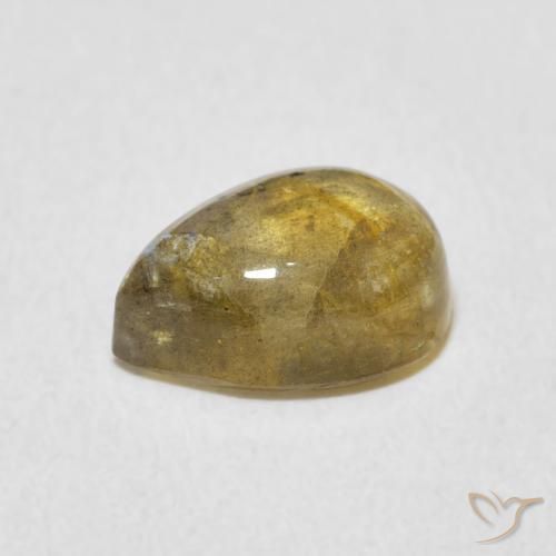 Labradorite Multicolore naturelle En forme de poire, 2.55 ct, Translucide