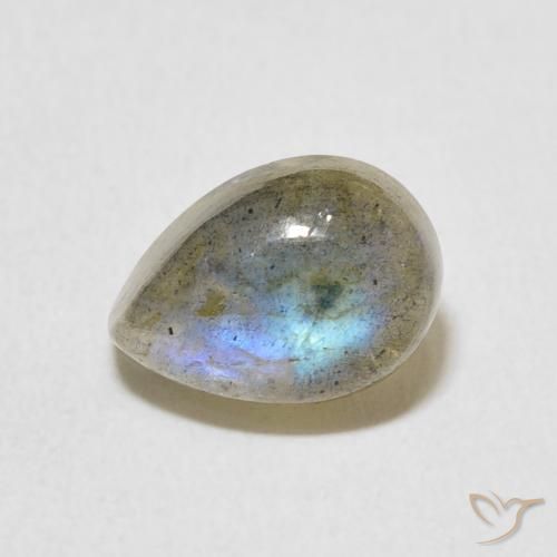 2.89ct Naturel Multicolore Labradorite, En forme de poire, Translucide