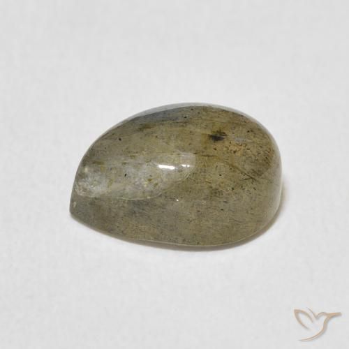Labradorite Multicolore naturelle En forme de poire, 2.89 ct, Translucide