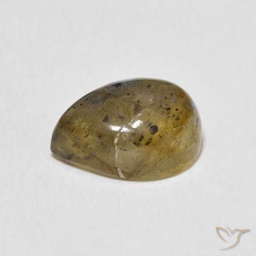 Labradorite Multicolore naturelle En forme de poire, 2.51 ct, Translucide