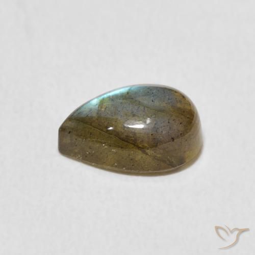 Labradorite Multicolore naturelle En forme de poire, 1.66 ct, Translucide