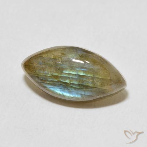 Labradorite Multicolore naturelle Marquise, 5.32 ct, Translucide