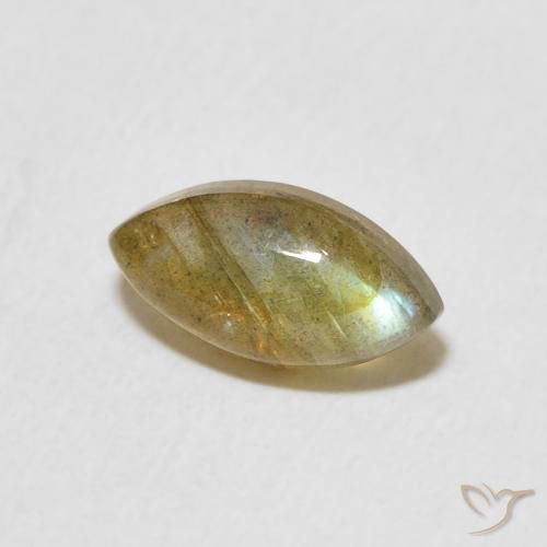 Labradorite Multicolore naturelle Marquise, 1.45 ct, Translucide