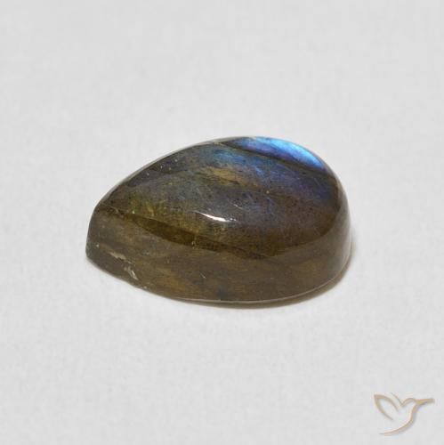Labradorite Multicolore naturelle En forme de poire, 4.00 ct, Translucide