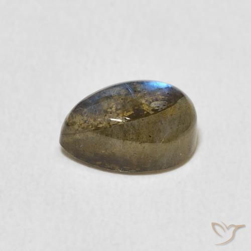 Labradorite Multicolore naturelle En forme de poire, 1.87 ct, Translucide