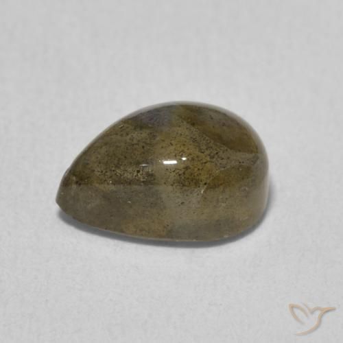 Labradorite Multicolore naturelle En forme de poire, 2.43 ct, Translucide