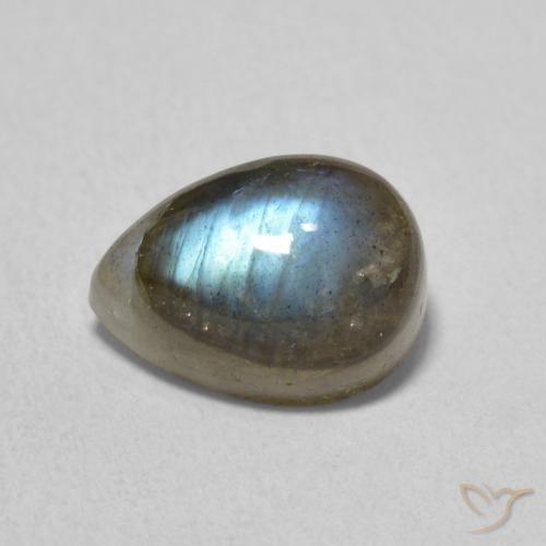 2.93ct Naturel Multicolore Labradorite, En forme de poire, Translucide