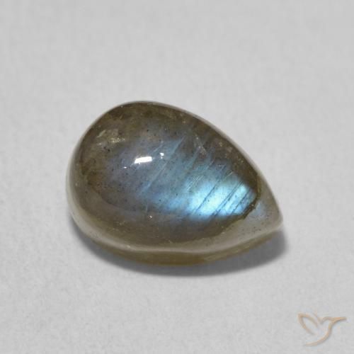 Labradorite Multicolore naturelle En forme de poire, 2.93 ct, Translucide