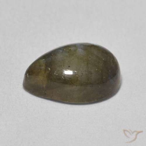Labradorite Multicolore naturelle En forme de poire, 3.60 ct, Translucide