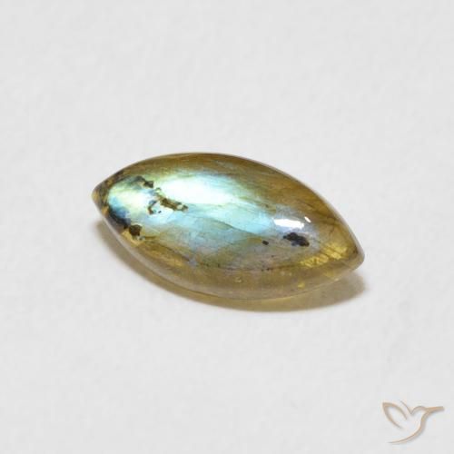 Labradorite Multicolore naturelle Marquise, 0.95 ct, Translucide