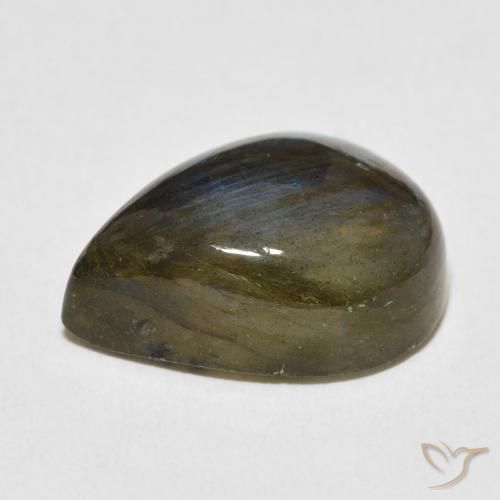 Labradorite Multicolore naturelle En forme de poire, 12.37 ct, Translucide