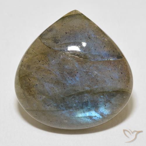 22.02ct Naturel Multicolore Labradorite, En forme de poire, Translucide