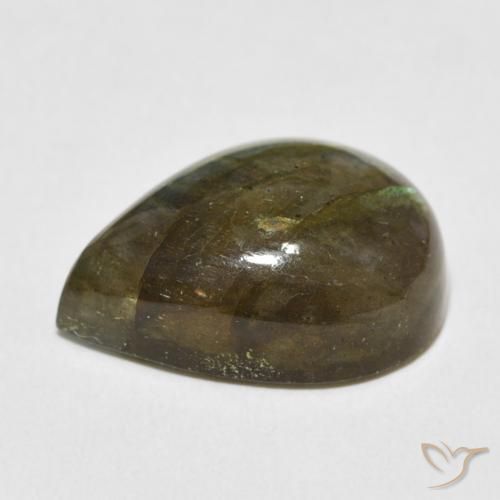 Labradorite Multicolore naturelle En forme de poire, 12.53 ct, Translucide