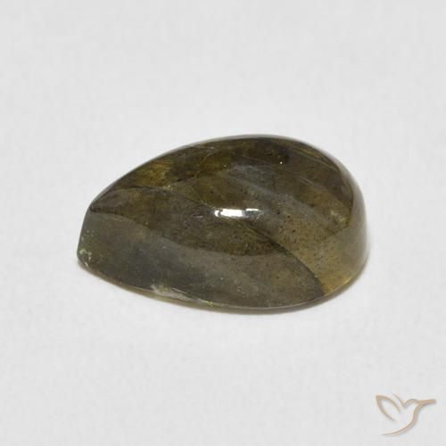 Labradorite Multicolore naturelle En forme de poire, 3.76 ct, Translucide