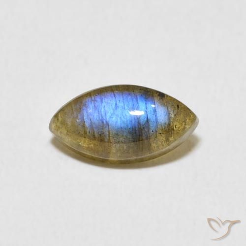 1.31ct Naturel Multicolore Labradorite, Marquise, Translucide