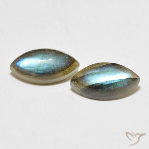 5.12ctw Naturel Multicolore Labradorite, Marquise, Translucide