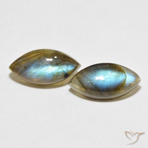 9.58ctw Naturel Multicolore Labradorite, Marquise, Translucide
