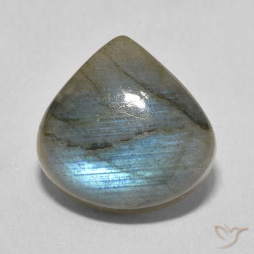 6.93ct Naturel Multicolore Labradorite, En forme de poire, Translucide