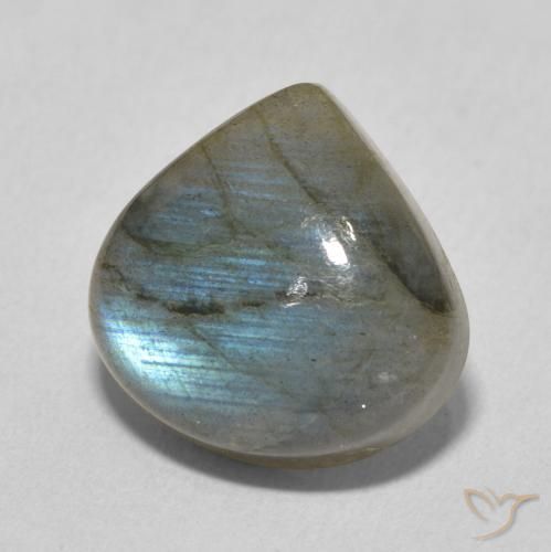 Labradorite Multicolore naturelle En forme de poire, 6.93 ct, Translucide