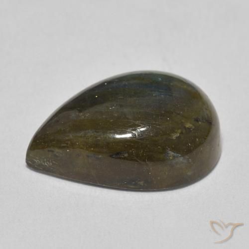 Labradorite Multicolore naturelle En forme de poire, 11.67 ct, Translucide