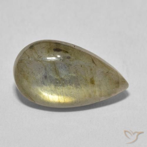 Labradorite Multicolore naturelle En forme de poire, 6.59 ct, Translucide