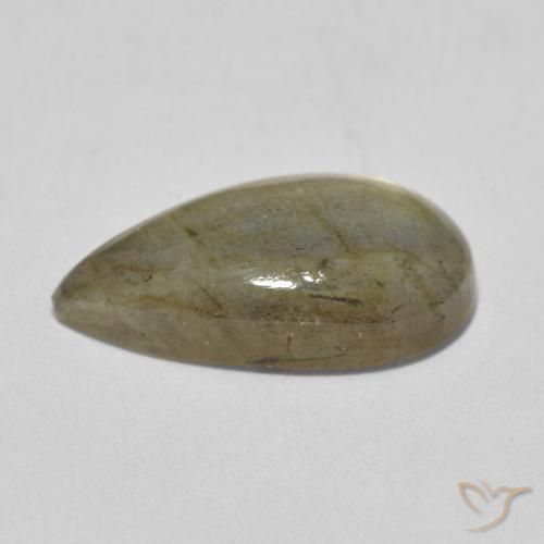 Labradorite Multicolore naturelle En forme de poire, 6.59 ct, Translucide