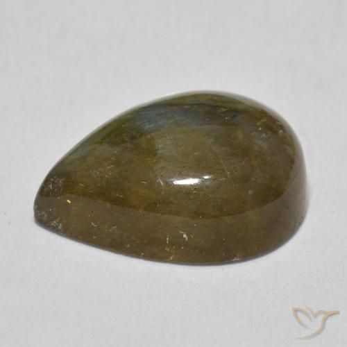 Labradorite Multicolore naturelle En forme de poire, 12.00 ct, Translucide
