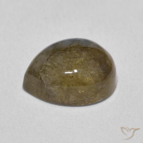 Labradorite Multicolore naturelle En forme de poire, 3.86 ct, Translucide