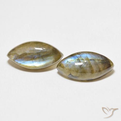 10.36ctw Naturel Multicolore Labradorite, Marquise, Translucide
