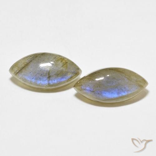 9.66ctw Naturel Multicolore Labradorite, Marquise, Translucide