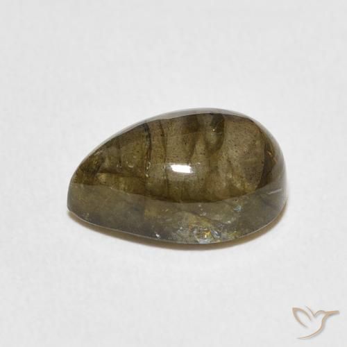 Labradorite Multicolore naturelle En forme de poire, 4.07 ct, Translucide