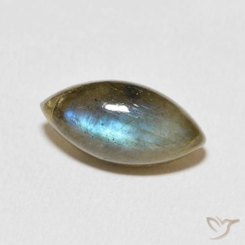 Labradorite Multicolore naturelle Marquise, 5.45 ct, Translucide