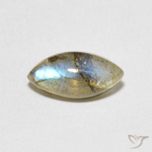 1.29ct Naturel Multicolore Labradorite, Marquise, Translucide