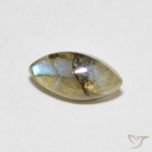 Labradorite Multicolore naturelle Marquise, 1.29 ct, Translucide